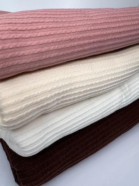 Off White Creamy Cozy Rib Knit, Rib Knit Medium-Heavy Weight