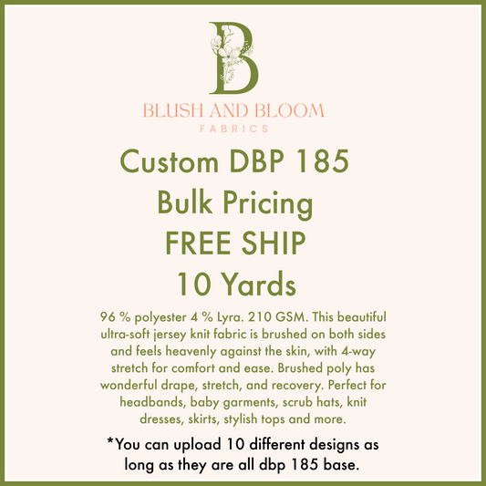 Custom DBP 185 GSM-Bulk Order-Free Ship!