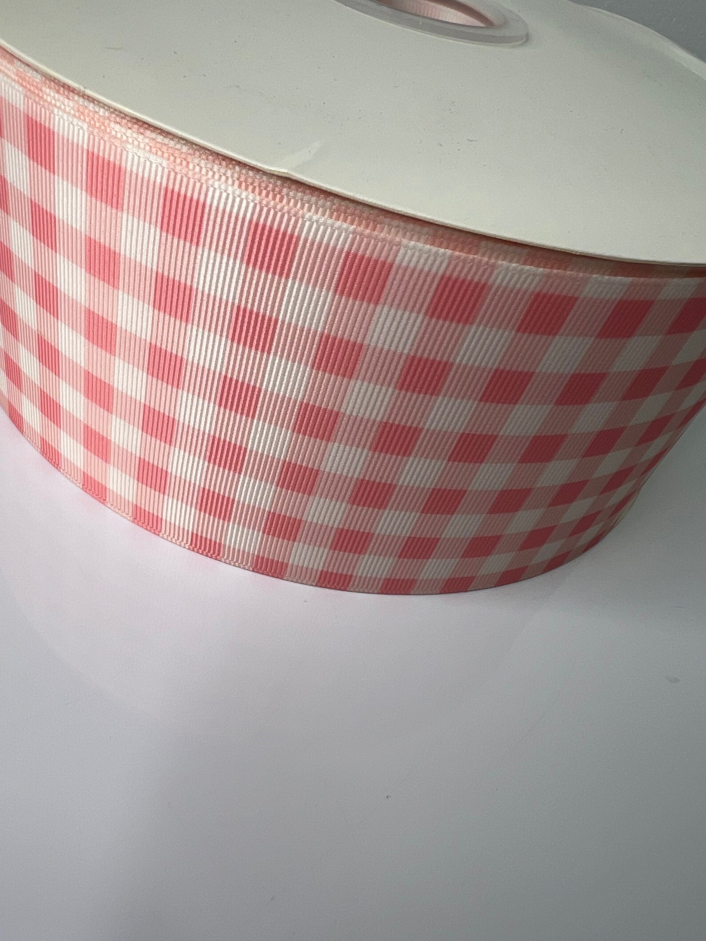 "3" Pink Plaid Ribbon: Perfect Partner for Highland Cows!