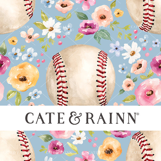 Cate & Rainn Melody Baseball Floral Blue