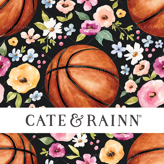 Cate & Rainn Melody Basketball Floral Black