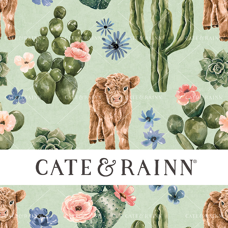 Cate & Rainn Wanderlust Desert Highland Mint Fabric