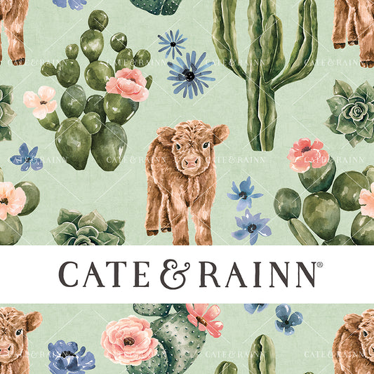 Cate & Rainn Wanderlust Desert Highland Mint Fabric