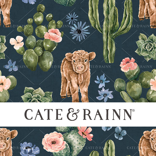 Cate & Rainn Wanderlust Desert Highland Navy Cows