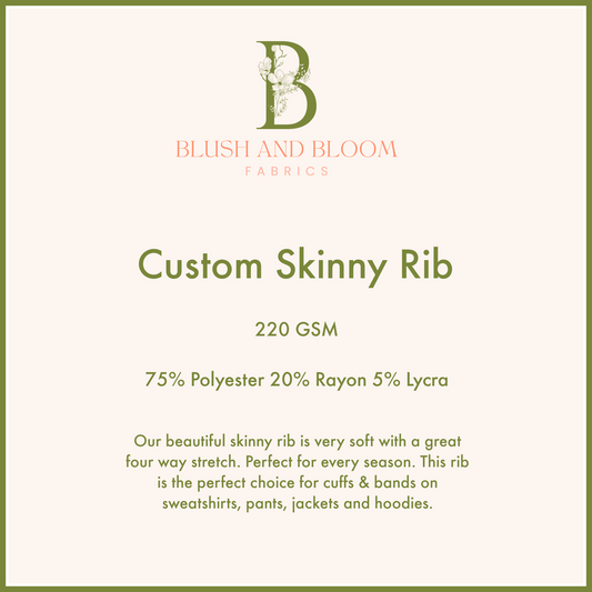 Custom Skinny Rib 220 GSM